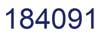Number 184091 blue image