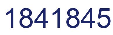Number 1841845 blue image
