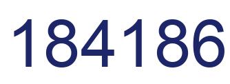 Number 184186 blue image