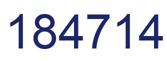 Número 184714 imagen azul