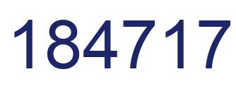 Número 184717 imagen azul