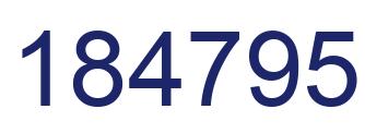 Number 184795 blue image