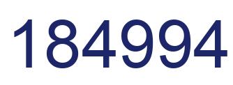 Number 184994 blue image