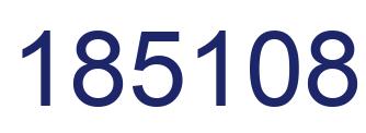 Number 185108 blue image