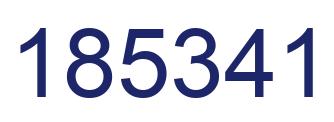 Number 185341 blue image