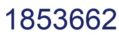 Number 1853662 blue image