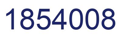 Number 1854008 blue image