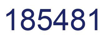Number 185481 blue image