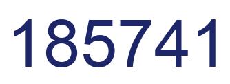 Number 185741 blue image