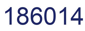 Number 186014 blue image