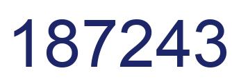 Number 187243 blue image