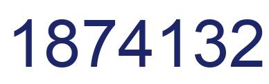 Number 1874132 blue image