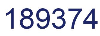 Number 189374 blue image