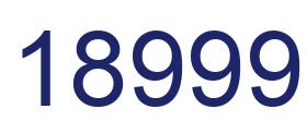 Número 18999 imagen azul