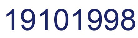 Number 19101998 blue image