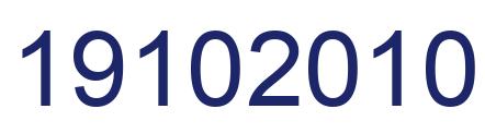 Número 19102010 imagen azul