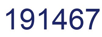 Number 191467 blue image