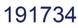 Número 191734 imagen azul