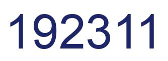 Number 192311 blue image