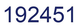 Number 192451 blue image