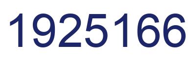 Number 1925166 blue image