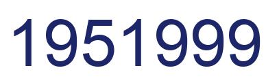 Number 1951999 blue image