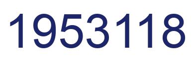 Number 1953118 blue image