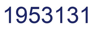 Number 1953131 blue image