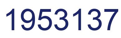 Number 1953137 blue image