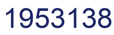 Number 1953138 blue image