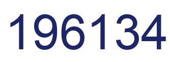 Number 196134 blue image