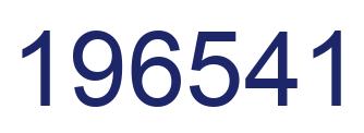 Number 196541 blue image