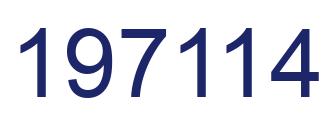 Number 197114 blue image
