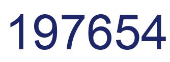 Number 197654 blue image