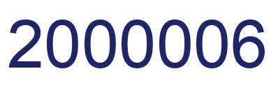 Number 2000006 blue image