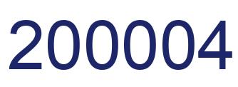 Número 200004 imagen azul