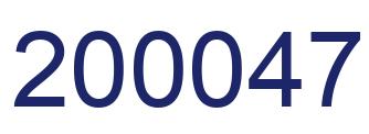 Number 200047 blue image