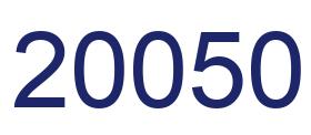 Number 20050 blue image