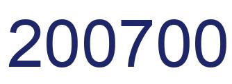 Number 200700 blue image