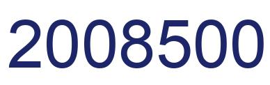 Número 2008500 imagen azul