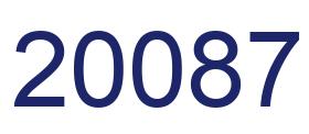 Número 20087 imagen azul