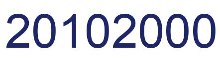 Número 20102000 imagen azul