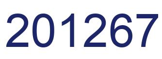 Number 201267 blue image