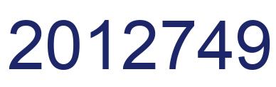 Number 2012749 blue image