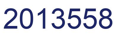 Number 2013558 blue image