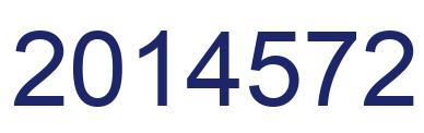 Number 2014572 blue image