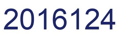 Number 2016124 blue image