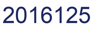 Number 2016125 blue image