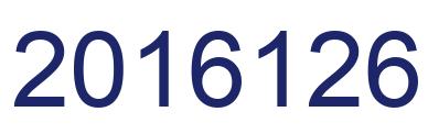 Number 2016126 blue image