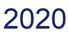 Número 2020 imagen azul